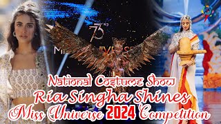 Miss India  The 73rd Miss Universe 2024 Competition  National Costume Show  Ria Singha Shines [upl. by Einnad]