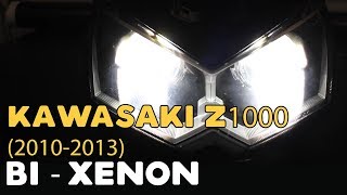 Kawasaki Z1000 20102013 Bi xenon projector installation [upl. by Rollie652]