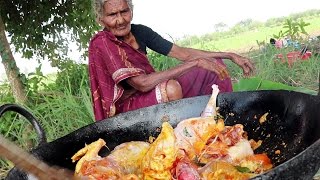 My 105 Years Grandmas Yummy Full Chicken Recipe  Tasty Chicken Curry  Country Foods [upl. by Irodim]