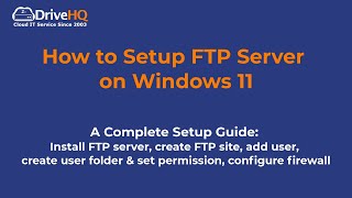 How to Setup FTP Server on Windows 11  A Complete and Stepbystep Guide [upl. by Bower]