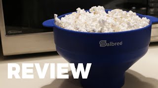 Salbree Microwave Popcorn Popper Review  How to Use [upl. by Marthe58]