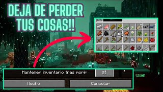 COMO ACTIVAR el MANTENER INVENTARIO en MINECRAFT [upl. by Noyes431]