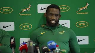 Springbok media conference Siya Kolisi and Mzwandile Stick [upl. by Nahtanaoj]