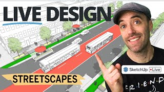 3D Modeling a Streetscape from Scratch  Urban Design SketchUp Tutorial [upl. by Hugues]