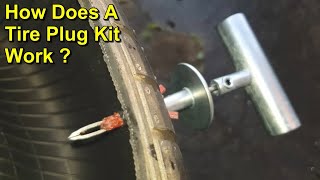 Tire Plug Puncture Repair Kit  How Does it Work [upl. by Garnette]