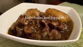 ANGLOINDIAN BEEF PEPPER FRY  BEEF PEPPER FRY HOW TO MAKE BEEF PEPPER FRY [upl. by Ruben544]