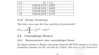 14 Wirtschafts und Finanzmathematik Stetige Verzinsung [upl. by Albion]