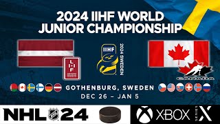 WJC 2024  8  Group A  Latvia vs Canada [upl. by Strickman]