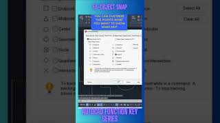 Function keys in AutoCAD  F3 Object Snap onoff shorts [upl. by Novah153]