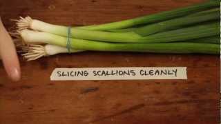 Slicing Scallions Cleanly [upl. by Tove]