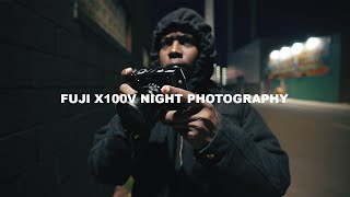 NIGHT PHOTOGRAPHY WITH THE FUJI X100V amp CONVERSION LENSES [upl. by Enimrej]