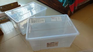 IKEA SAMLA BOX  Ikea SAMLA Box with Lid Transparent 28x20x14 cm [upl. by Arbrab637]