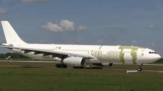 Airbus A330300P2F  Air Hong Kong  MBLGR acceptance flight Dresden Airport [upl. by Aihtibat]