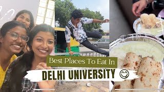 BEST Street Food In Delhi University South Campus💖😋 Part 1  Vlog 7 delhiuniversity dcac [upl. by Aitnom]