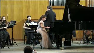 Martina Meola 9 Year Mozart Concerto no12 in A dur K 414 [upl. by Fianna580]