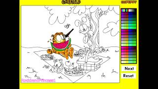 Garfield Cartoon Game  Garfield Coloring Games [upl. by Aviv]