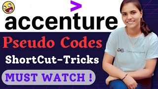 Accenture Pseudo Codes ShortCut Tricks  How to solve Pseudo Codes Faster accenturepseudocodes [upl. by Read]