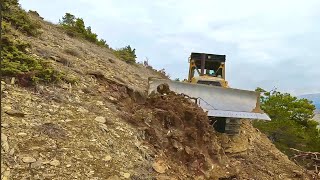 Caterpillar D7g Bulldozer Faces Death While Cutting Slopes caterpillar bulldozer cat [upl. by Chancey]