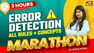 Error Detection Marathon  Grammar के सारे Imp Rules  Concepts एक साथ  BANK  SSC  Udisha MIshra [upl. by Alit]