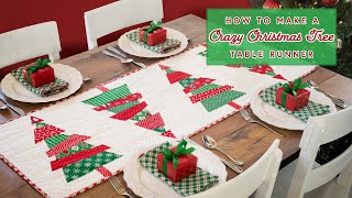 How To Make a Crazy Christmas Trees Table Runner  Shabby Fabrics [upl. by Azeria]