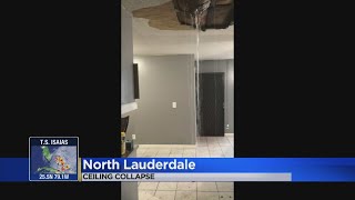 Families Displaced By Ceiling Collapse In North Lauderdale [upl. by Ojela]