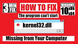 ✅How to fix KERNEL32dll is Missing from your computer ❌Not Found Error 💻Windows 10\7\11 💻3264 bit [upl. by Laekim232]