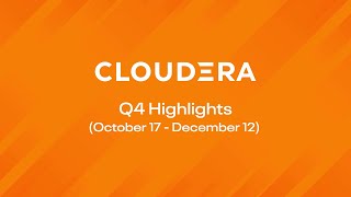 Cloudera Q4 Town Hall [upl. by Chard]