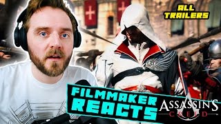 FILMMAKER REACTS ASSASSINS CREED ALL CINEMATIC TRAILERS  FIRST TIME WATCHING [upl. by Eeramit]