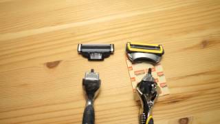 Side by Side Gillette Fusion ProShield and Gillette Mach3 Razors [upl. by Cr304]