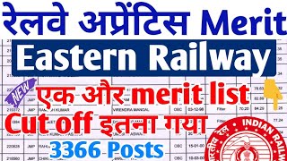 Eastern Railway Jamalpur Liluah Howrah Asansol Malda Apprentice Final Merit list Cut off 2022 [upl. by Neukam]