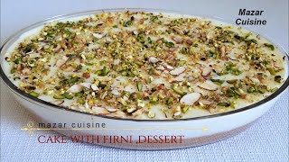 AFGHANI CAKE amp FIRNI RECIPE کیک فرنی دار افغانی SPONGE CAKE RECIPE WITH FIRNI Mazar Cuisine [upl. by Miza760]