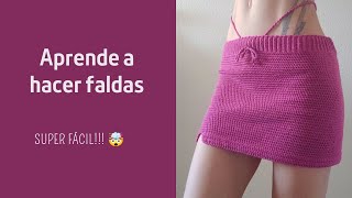 Falda crochet Todas las tallas Ideal principiantes crochet ganchillo tutorial diy [upl. by Otrebcire]