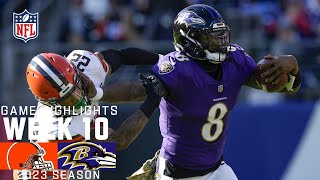 Cleveland Browns vs Baltimore Ravens  2023 Week 10 Game Highlights [upl. by Joshuah]