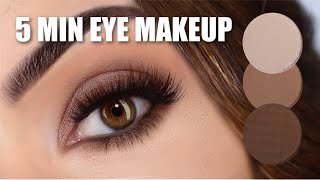 QUICK EASY EYE MAKEUP TUTORIAL  5 Minute Eye Makeup Routine [upl. by Annelak749]