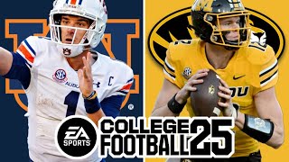 Auburn at Missouri  Week 8 Simulation EA College Football 25 [upl. by Nomolas426]