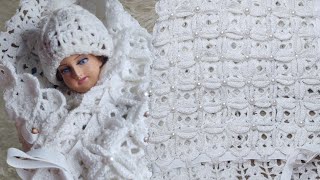 Teje cobijita para tu niño Dios a crochet super fácil y rápidotejidos niñodiosganchillo [upl. by Thomson711]