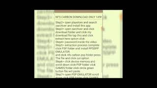 HOW TO DOWNLOAD NFS CARBON PSP ISO FILE FOR ANDROID HIGHLY COMPRESSED FILE 147 MB [upl. by Melamie378]