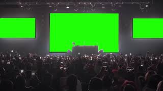 Concert Stage DJ booth amp Crowd with Green Screen backdrops 4k Chromakey VFX [upl. by Armahs129]