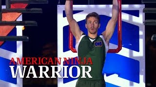 Stefano Ghisolfi at Stage 3 of American Ninja Warrior USA vs The World 2014  American Ninja Warrior [upl. by Stanleigh]