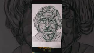 APJ Abdul Kalam ported sketch  pencil drawing  shorts sharmaarts [upl. by Elva452]