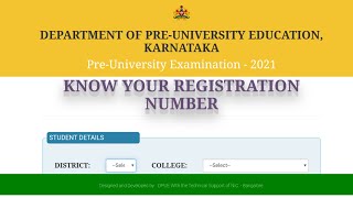 Karnataka second pu results  how to check students registration number [upl. by Eleaffar]