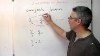 Sumar y restar fracciones Aprende matemáticas [upl. by Lener]