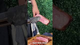 Rib Eye 🔥 con salsa de tuétano y empalmes 🤤 shorts [upl. by Nojid]