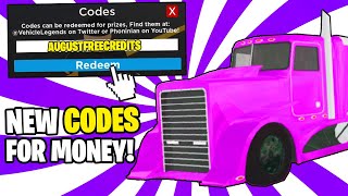 NEW ALL WORKING CODES FOR VEHICLE LEGENDS AUGUST 2021 ROBLOX VEHICLE LEGENDS CODES [upl. by Irahcaz]