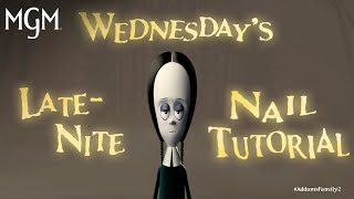 THE ADDAMS FAMILY 2  Wednesday’s Late Night Nail Tutorial  MGM Studios [upl. by Tressia]