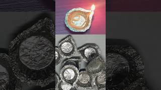 Aluminum foil Diya shorts diy diwali [upl. by Adyam]