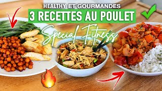 3 recettes HEALTHY à basse de poulet RAPIDES amp FACILES [upl. by Carmela904]