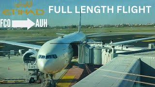 Etihad Boeing 777300ER  Full Flight  Rome FCO to Abu Dhabi [upl. by Fagaly752]