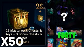 OPENING 56 MASTERWORK CHESTS 2 25x PACKS  FORTYONE [upl. by Yeznil]