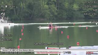 101 MM 1x E H1 SM Rotsee 10 Sept 2021 Einer Masters Männer Rennen 1 [upl. by Ahsekim823]